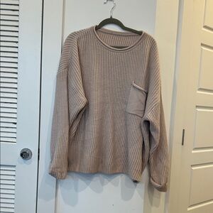 Cozy Ribbed Knit Pullover Sweater